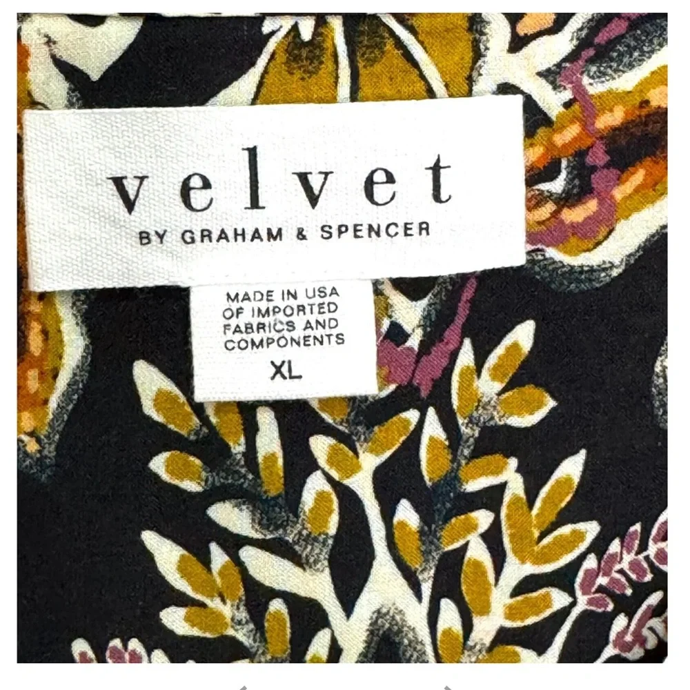NWT Velvet by Graham & Spencer‎ Floral Fireglow Paloma Sleeveless Dress Summer